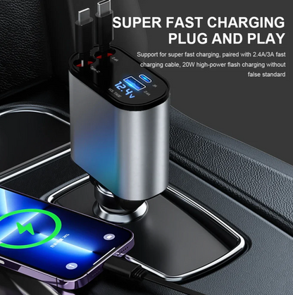 Super Fast Car Charger | 4 in 1